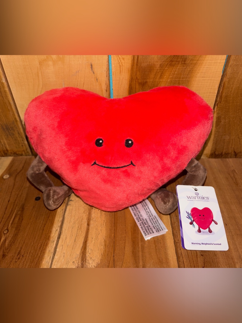 Warmies Red Heart Plush Microwavable Heat Pack